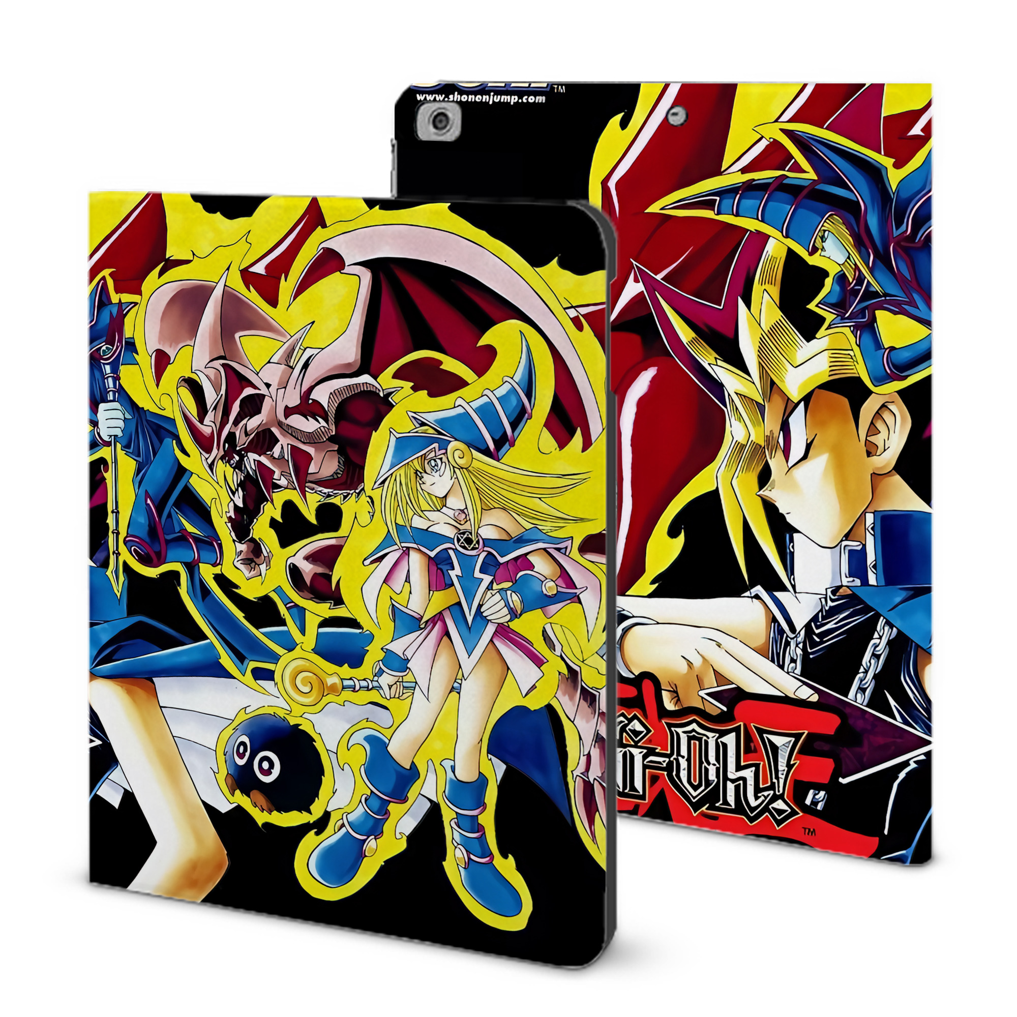（画像用） 遊☆戯☆王 Yu-Gi-Oh! IPad ケース ブック型 PUレザー TPU 耐衝撃 軽量 薄型 ペン収納なし 全面保護 IPad 各モデル対応